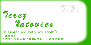 terez matovics business card